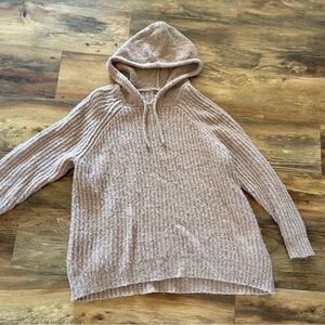 aerie Soft Knit Hooded Pullover - Light Pink